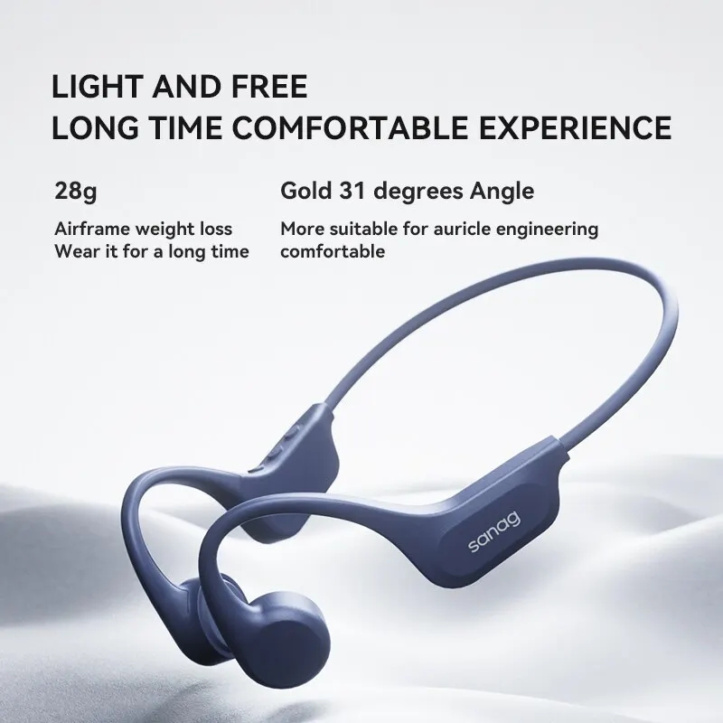 Sanag B60 Pro Bone Conduction Earphone IPX8 Wireless Open He - 图0