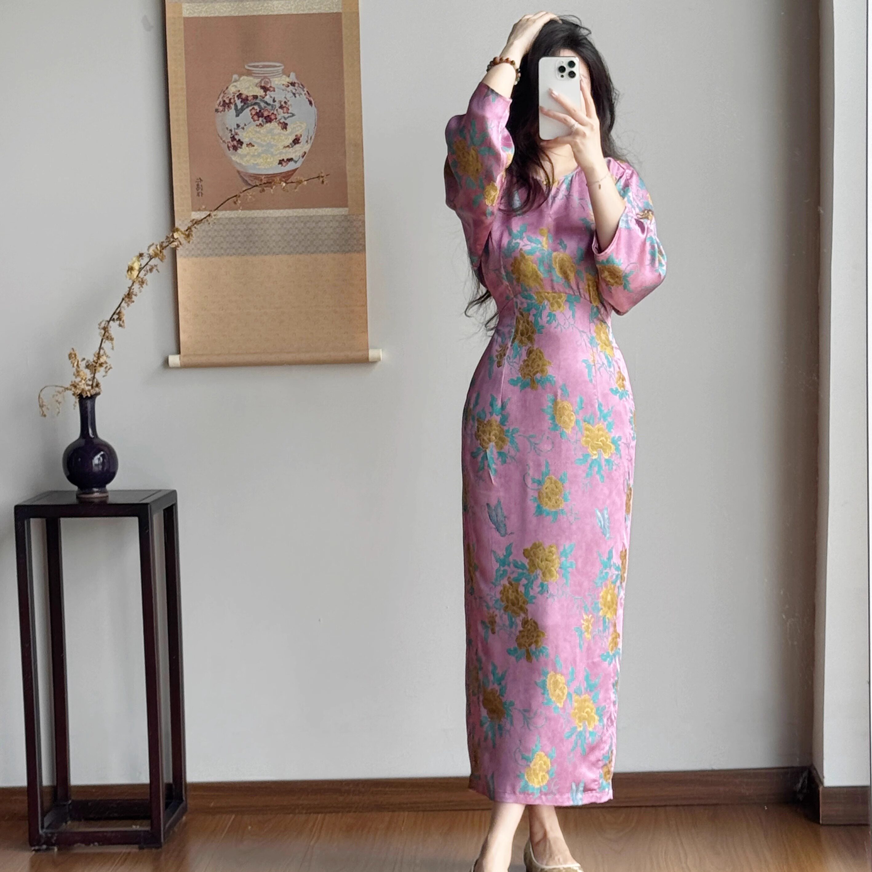 春夏新款新中式国风改良旗袍连衣裙女高级感气质显瘦连衣裙子