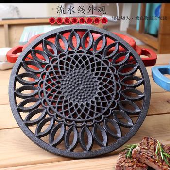 ທາດເຫຼັກ Cast dining table pot mat kitchen pressure cooker enamel pot insulation mat anti-scalding resistant high temperature fireproof home dining plate mat