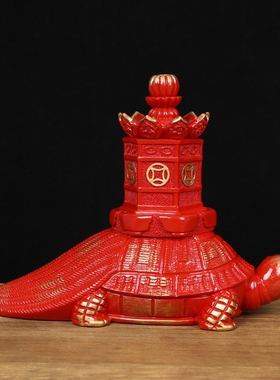 正品李居明吉祥物东南火龟是非卸摆件话三碧是非客厅摆设