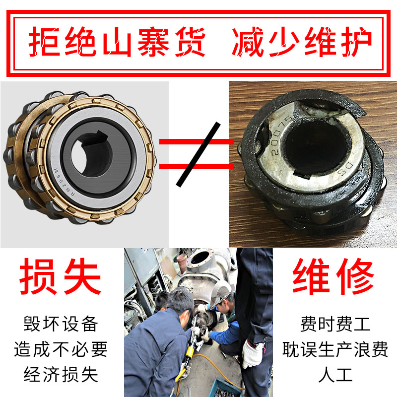 减速机偏心轴承套整体摇摆RN307 206 309加厚双偏心205进口品质-图0