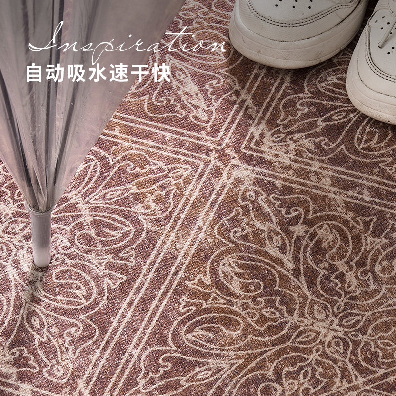 寻由洛可可民族风复古入户门地垫进门玄关地毯高级感防滑圈绒脚垫,淘宝优惠券,粉丝福利购,淘宝优惠卷