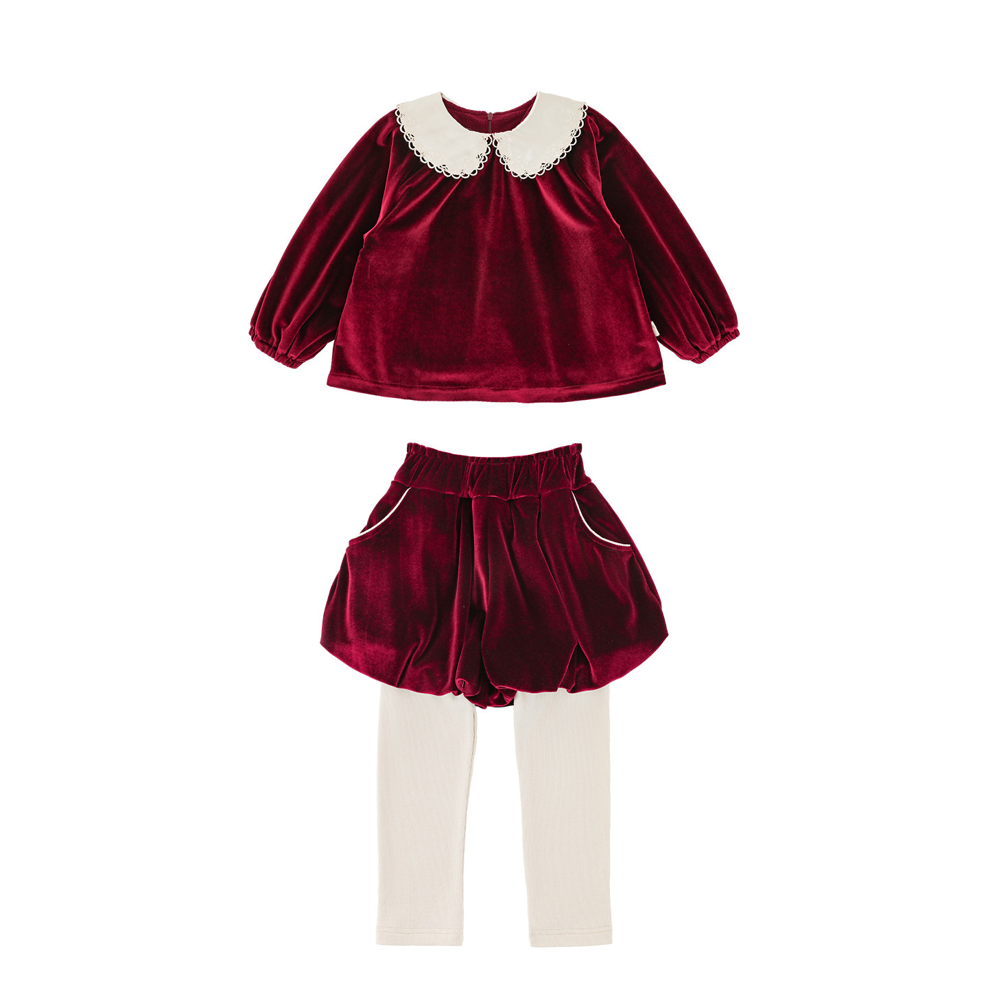 幼悠女童2025冬季新款加绒厚实保暖娃娃衫假两件打底裤圣诞节套装,淘宝优惠券,粉丝福利购,淘宝优惠卷