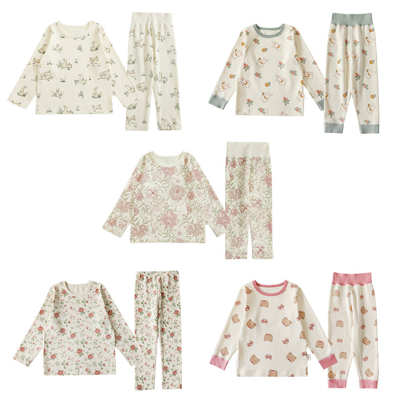 幼悠女童冬季家居服套装儿童俏皮可爱复古数码印花保暖睡衣两件套,淘宝优惠券,粉丝福利购,淘宝优惠卷