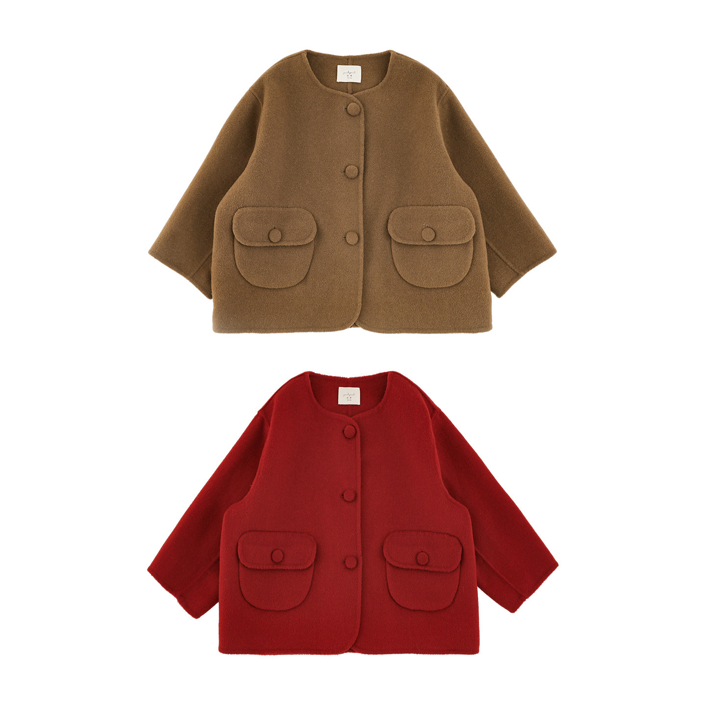 幼悠童装女童羊毛双面呢大衣2025冬季新款短绒保暖儿童可爱外套潮,淘宝优惠券,粉丝福利购,淘宝优惠卷
