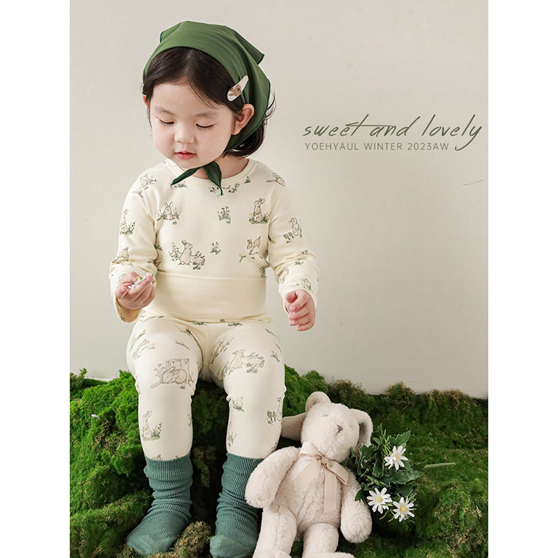 幼悠女童冬季家居服套装儿童俏皮可爱复古数码印花保暖睡衣两件套,淘宝优惠券,粉丝福利购,淘宝优惠卷