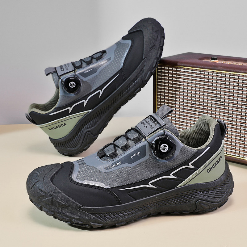 外贸男士春夏季一脚蹬旋转纽扣运动休闲鞋男款百搭户外徒步登山鞋,淘宝优惠券,粉丝福利购,淘宝优惠卷