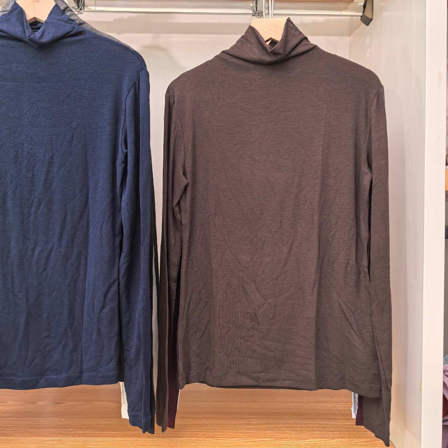 日系女装25秋冬新高领套头衫高领打底衫长袖T恤上衣478954/471601 - 图1