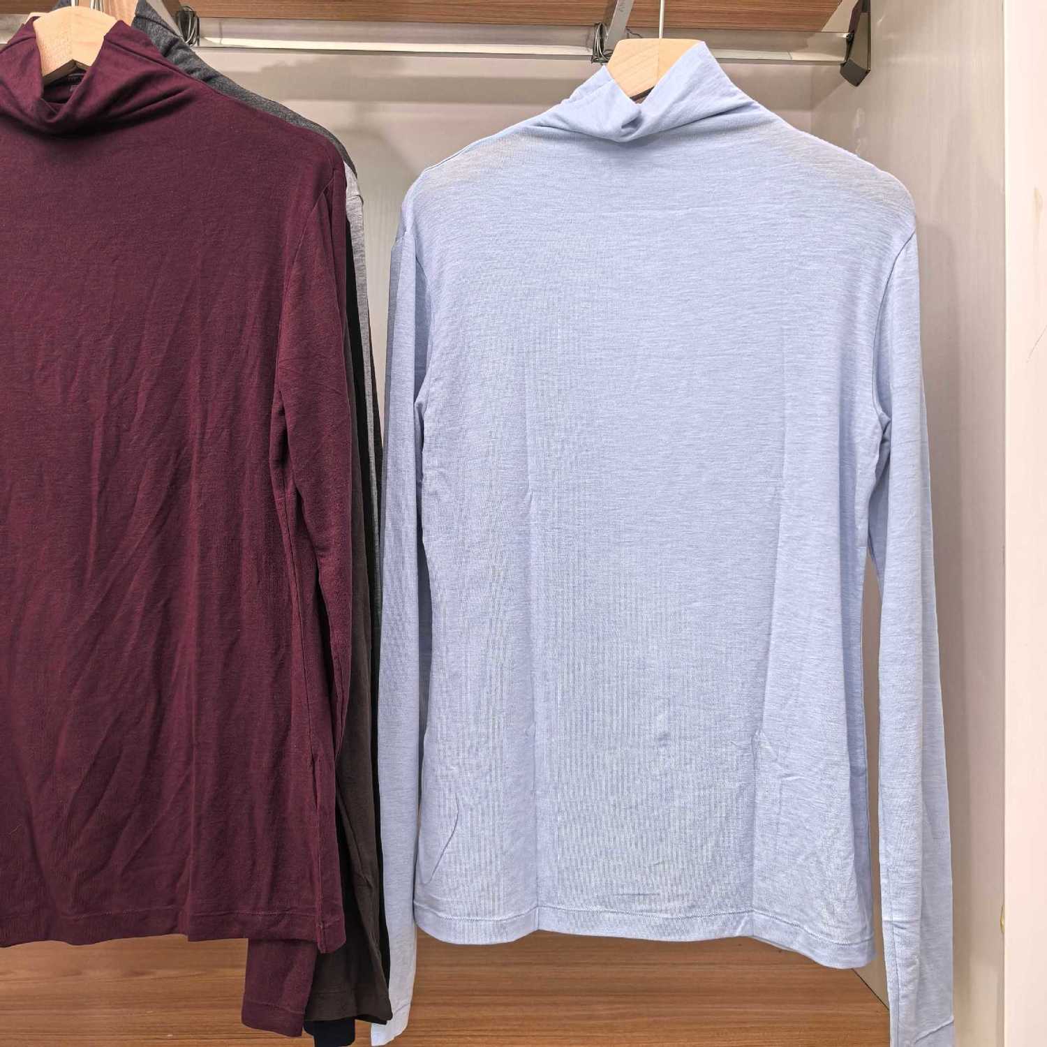 日系女装25秋冬新高领套头衫高领打底衫长袖T恤上衣478954/471601 - 图0