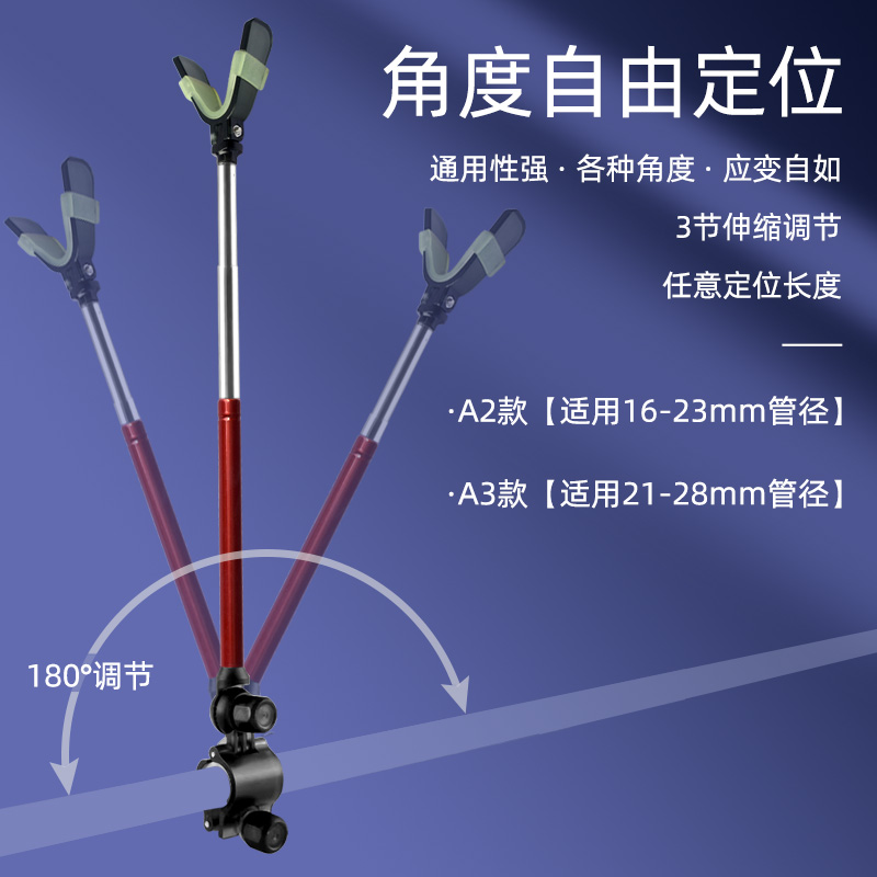 通用炮台支架后挂天线防脱竿挂防滑台钓架杆鱼竿钓鱼支架后挂配件-图2