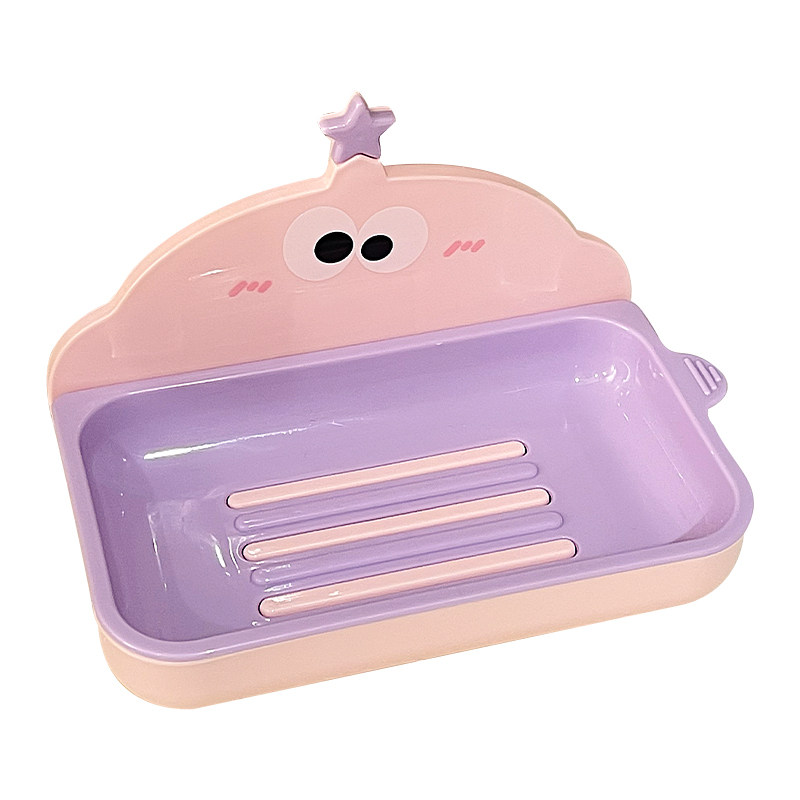 大眼仔肥皂盒壁挂式免打孔可爱学生宿舍双层沥水情侣闺蜜香皂盒子,淘宝优惠券,粉丝福利购,淘宝优惠卷