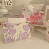 Коробка для бумажного полотенца Ins High -Value Living Room Paper Box Paper Box House Creative Baper Box Кожаная салфетка бумажная машина