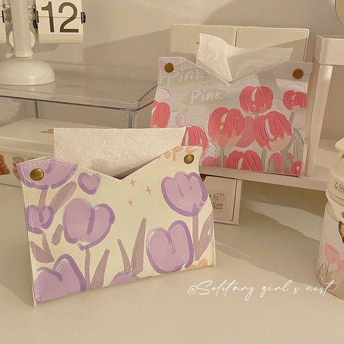 Коробка для бумажного полотенца Ins High -Value Living Room Paper Box Paper Box House Creative Baper Box Кожаная салфетка бумажная машина