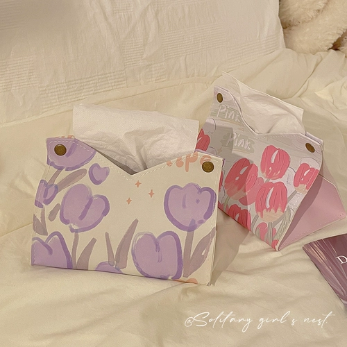 Коробка для бумажного полотенца Ins High -Value Living Room Paper Box Paper Box House Creative Baper Box Кожаная салфетка бумажная машина