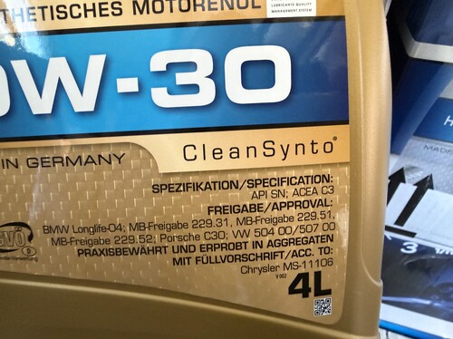 Ravenol拉锋VSW拉峰0W30大众奥迪VW504 507国6 4+5类全合成机油 - 图1