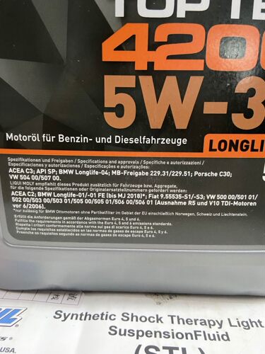 德国进口力魔4200机油顶技 5W-30全合成机油5L装 LM3707 - 图0