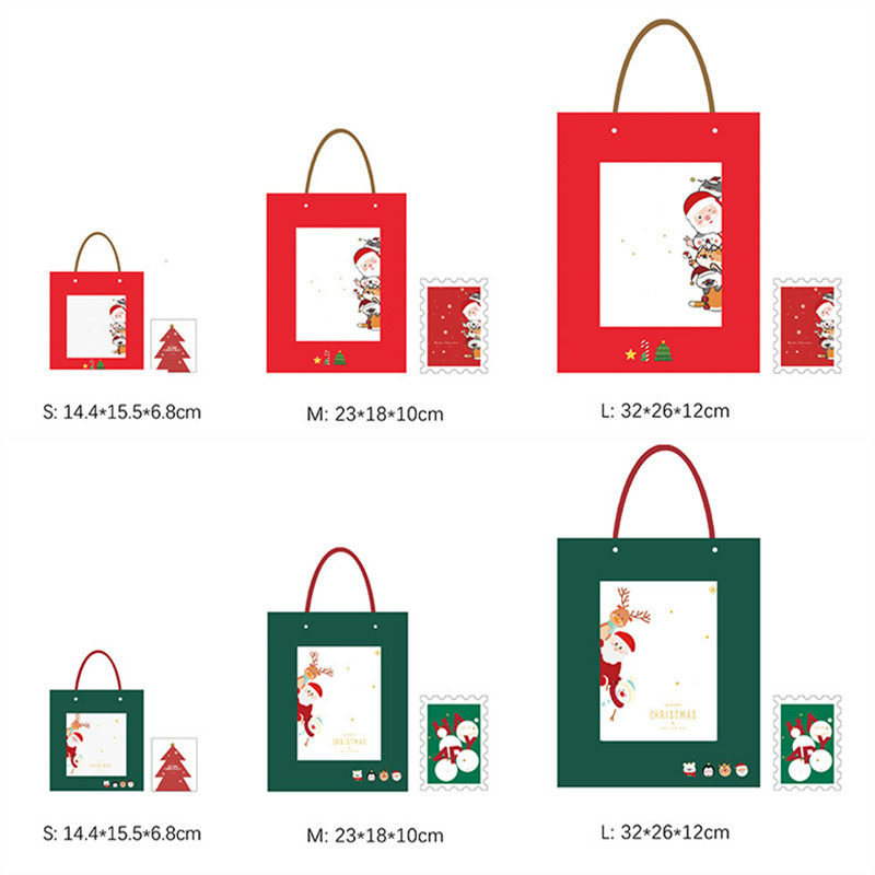 透明开窗圣诞节卡通手提高档纸袋包装袋新年礼物袋糖果礼物包装袋,淘宝优惠券,粉丝福利购,淘宝优惠卷