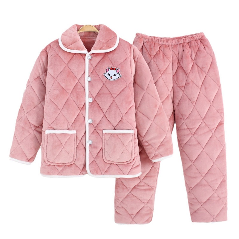 睡衣女冬季三层加厚夹棉睡衣女珊瑚绒法兰绒秋冬天保暖家居服棉袄,淘宝优惠券,粉丝福利购,淘宝优惠卷