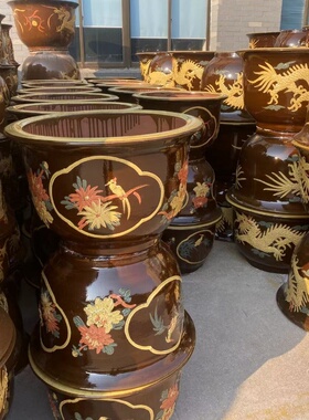 陶瓷鱼缸荷花缸庭院大水缸睡莲盆