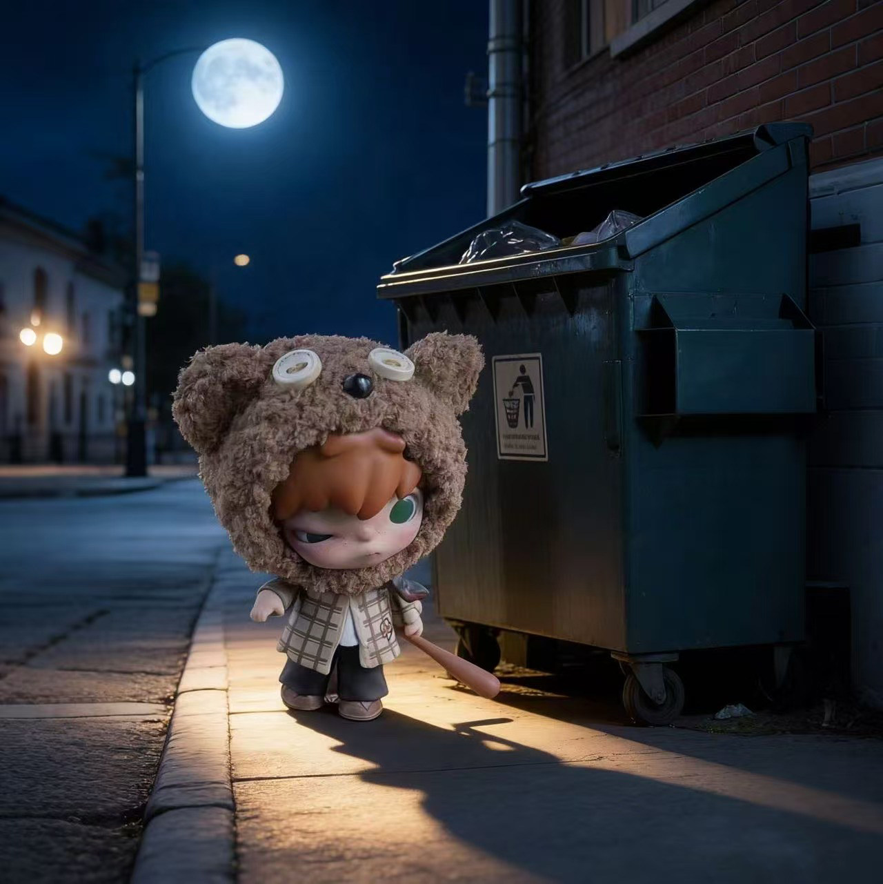 tirelire 棕色小野小熊帽子头套Hirono小野盲盒搪胶公仔 仅娃衣,淘宝优惠券,粉丝福利购,淘宝优惠卷