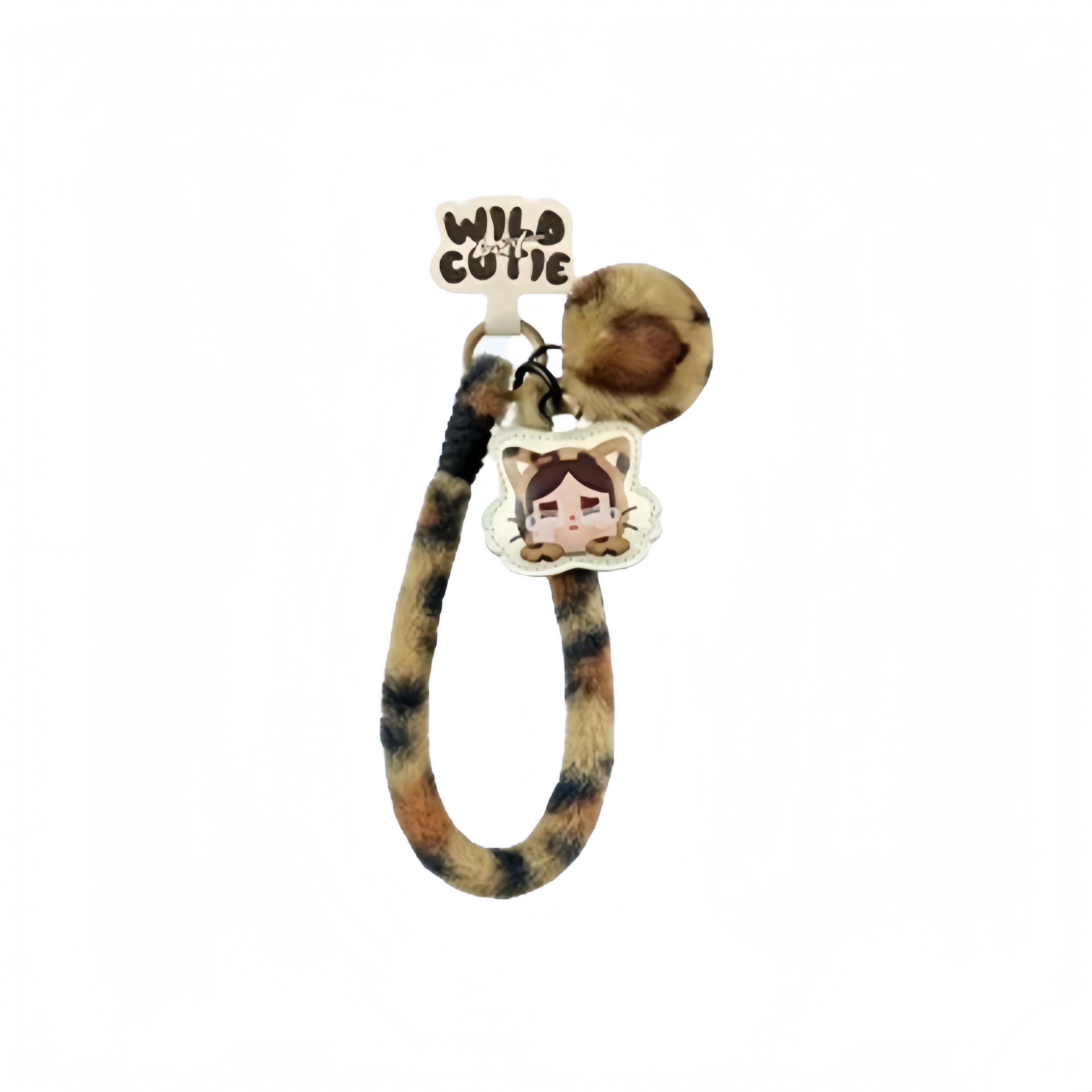 正版POPMART泡泡玛特CRYBABY豹豹猫猫系列手机挂绳盲盒时尚潮流 - 图3