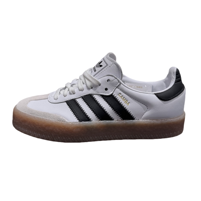 Adidas clover SAMBAE SHOES ເກີບຝຶກອົບຮົມສິນທໍາ ເກີບ T-toe ສີດໍາແລະສີຂາວເກີບ sneakers ຕ່ໍາຕ່ໍາ JI1349