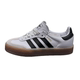 Adidas clover SAMBAE SHOES ເກີບຝຶກອົບຮົມສິນທໍາ ເກີບ T-toe ສີດໍາແລະສີຂາວເກີບ sneakers ຕ່ໍາຕ່ໍາ JI1349