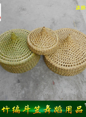 个起镂空大侠客家用具拍戏竹帽