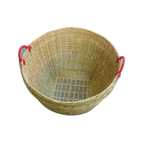 竹编制品杂物箩垃圾筐收纳篓干货箩专业制作大号箩子喜事专用箩 - 图3