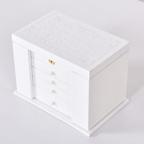 瑕疵品处理实木带锁首饰盒轻微瑕疵中度瑕疵首饰收纳盒多层大容量 - 图1
