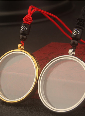 大容量可打开装生肖金币吊坠项链