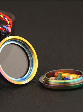 男女钛钢透明嘎乌盒楞严咒吊坠