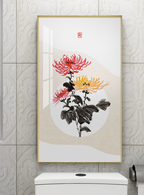 起贝新中式风门口免钉免打孔挂画