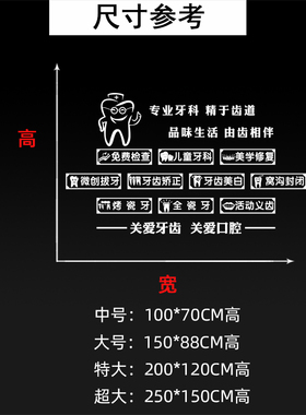 口腔医院牙科PVC色彩艳丽贴纸
