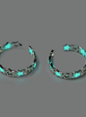 夜光发光星星戒指男女情侣对戒