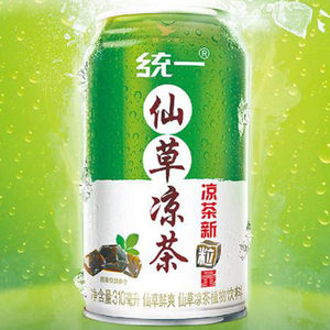 统一仙草凉茶310ml/24罐整箱清凉爽果粒龟苓膏黑凉粉鲜爽饮料