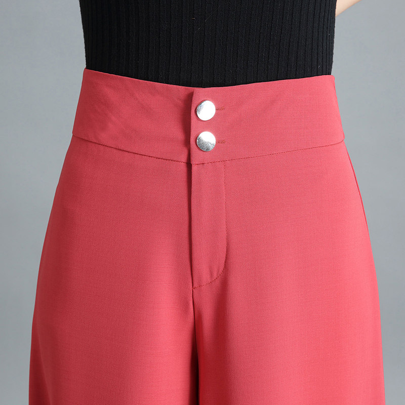 春夏高腰雪纺裙裤夏白色裙休闲裤 澜懿休闲裤