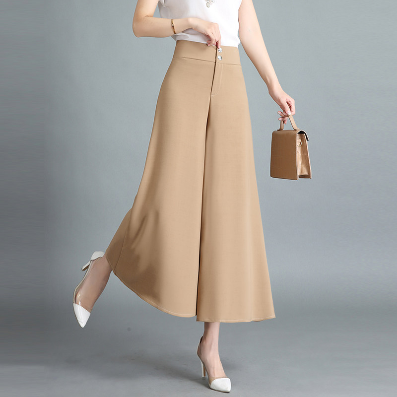 春夏高腰雪纺裙裤夏白色裙休闲裤 澜懿休闲裤