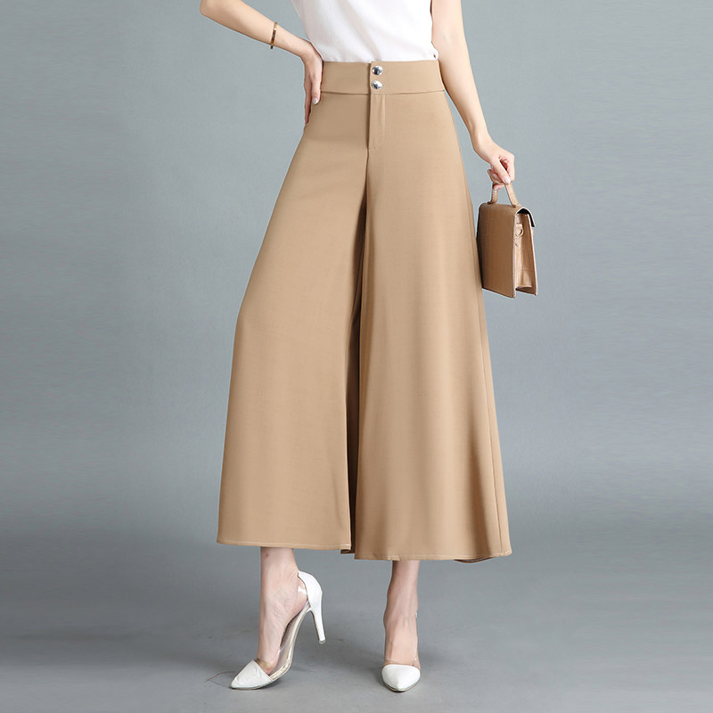 春夏高腰雪纺裙裤夏白色裙休闲裤 澜懿休闲裤