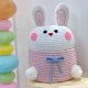 Cute rabbit storage ornaments gift snack grocery basket
