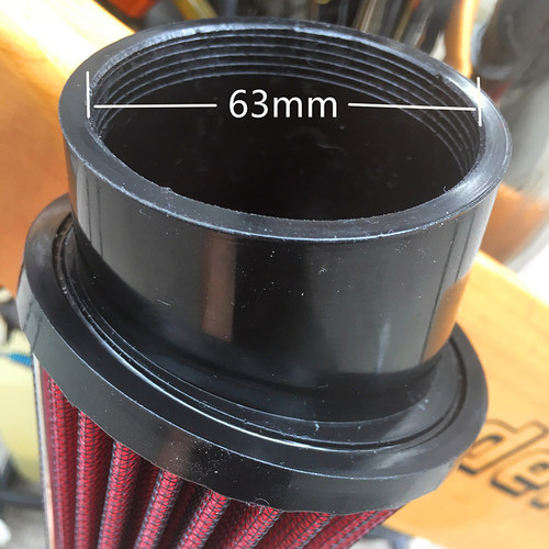 Gadek动力伞黑魔M25Y高流量空气滤清器 注橡胶蘑菇头内径63mm - 图1