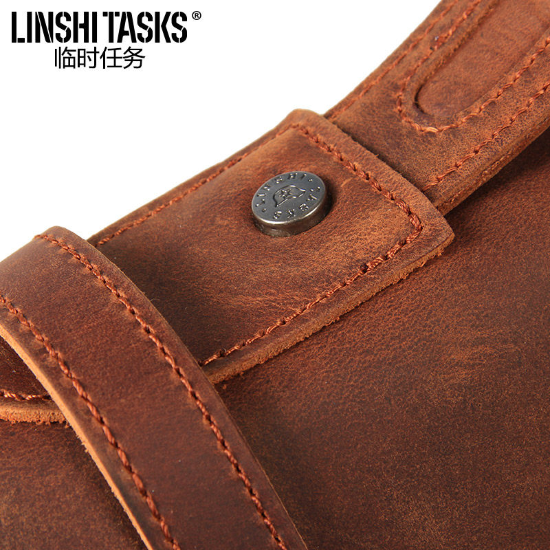 帆布包休闲男士复古潮单肩包 linshitasks男士包袋