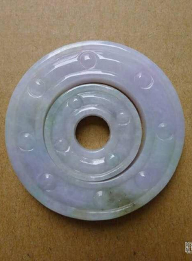 天然玉石a货紫罗兰两件套吊坠