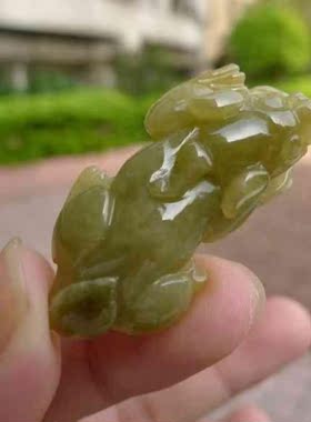 天然玉石男女款貔貅花件a货翡翠