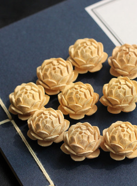 精品黄杨木5层diy配件汽车莲花