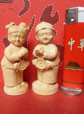 微型小摆件金童玉女结婚工艺品