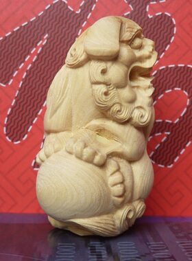 木雕小摆件貔貅有求必应工艺品