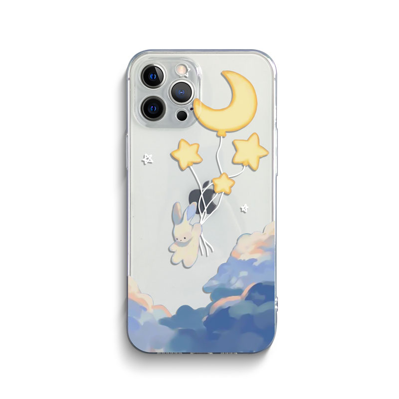 摘星星兔适用iPhone15苹果11软14Promax华为nova7vivos18小米13OPPOReno6荣耀90一加三星手机壳红米k60小米12-图3