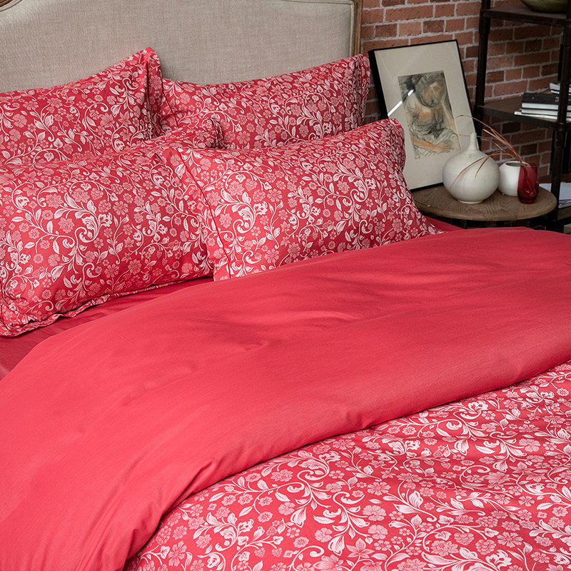 LInPURE/蓝铂全棉80支色织大提花大红婚庆四件套床品十里红妆,淘宝优惠券,粉丝福利购,淘宝优惠卷