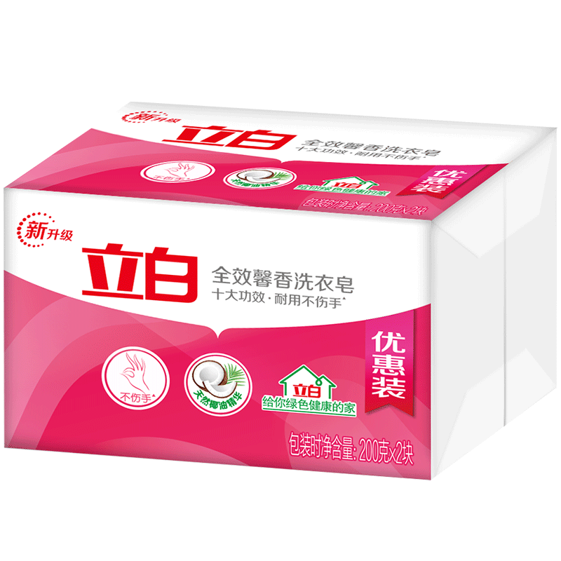 立白全效馨香洗衣皂200g*2块*6组